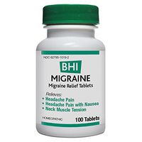 MediNatura BHI Migraine Relief Natural, Safe Homeopathic Relief - 100 Tablets