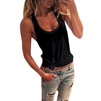 HebeTop Women Summer Fasion O Neck Solid Sleeveless Lace Shirt Casual Tank Tops Blouse Mini Vest Black