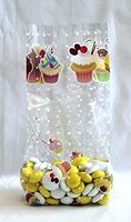 Birthday Cupcake Surprise Cello Bags 4" x 2 1/2" x 9 1/2" - Pack of 25