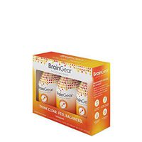 BrainGear Brain Booster Natural Nootropic Supplement | Focus, Clarity, Memory, Fog | Anxiety + Stress Relief + Mood Balance | Wellness Shot/Drink - Amino Energy - Not Pills or Caffeine Based (3-Pack)