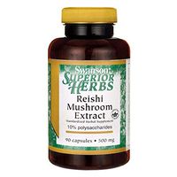 Swanson Reishi Mushroom Extract 500 Milligrams 90 Capsules