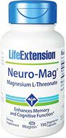 Life Extension Neuro-Mag Magnesium L-Threonate, 150 Veg Caps, Magtein Supplement for Women and Men