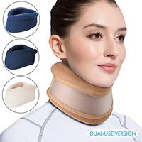 Velpeau Neck Brace -Foam Cervical Collar - Soft Neck Support Relieves Pain & Pressure in Spine - Wraps Aligns Stabilizes Vertebrae - Can Be Used During Sleep (Dual-use, Brown, Medium, 3″)