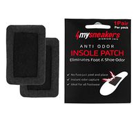 4mysneakers Foot Odor Eliminator – Anti-Odor Insole Patch Reduces Foot Smell with Naturally Activated Carbon Fabric (ACF) – Odor eaters for shoes with Strong Stick-On Adhesive, 1 pair