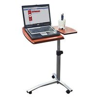 Angle & Height Adjustable Rolling Laptop Desk Cart Over Bed Hospital Table Stand