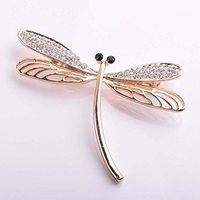 Elegant Women Rhinestone Dragonfly Insect Brooch Lapel Pin Gifts Fashion Jewelry Daily Popular Aesthetic Beauty Girls Girl Cheap Design Accesories Styling
