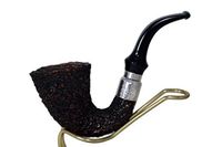 Italian Briar Rustic First Grande Calabash 925 Silver Band Briar Tobacco Smoking Pipe Brebbia