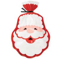 Santa Shaped Party Bags with Black Twist Ties - 15 Pack