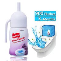Automatic Toilet Bowl Cleaner Natural Disinfectant Scrub-Free Automatic Bathroom and Tank Cleaning System Bleach and Blue Cleaning with Lavender Scent 900 Flushes