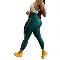 Huifa Women Plus Size Hight Stretch Yoga Pants Quick Drying Tight Full Length Pants (Green, M)