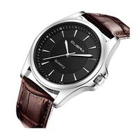 Men's Watches,Fxbar Fashion Durable Men Business Wristwatch Brand Leather Military Casual Analog Quartz Wrist Watch(F)