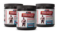 pre Workout and Fat Burner for Men - German CREATINE - 100% Pure MICRONIZED CREATINE MONOHYDRATE - Creatine monohydrate Supplement - 3 Cans 900 Grams (180 Servings)