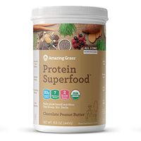 Amazing Grass Protein Superfood: Vegan Protein Powder, All-in-One Nutrition Shake, Chocolate Peanut Butter, 10 Servings
