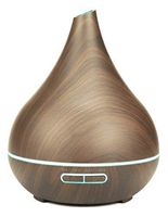 400ml Faux Wood Grain Essential Oil Diffusers (Dark Wood,)