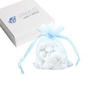 Sparkles Make It Special 50-pcs 4 x 6 Inch Organza Favor Bags Wedding Party Gift Pouches Light Blue