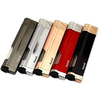 5 Pcs AOMAI 5103 Mini Windproof Refillable Butane Viewable Blue Flame Torch Lighter