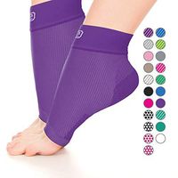 Go2 Plantar Fasciitis Socks|Best Ankle Compression Brace 22-25 mmHg|Arch Support Joint Heel Pain Relief|Foot Sleeves for Women and Men Reduce Swelling|Relieve Achilles Tendonitis(Solid Purple,Small)