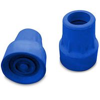 Steel-Reinforced 7/8" Crutch Tips - 1 Pair (Blue)
