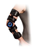 Orthomen Hinged ROM Elbow Brace, Adjustable Post OP Elbow Brace Stabilizer Splint Arm Injury Recovery Support After Surgery， Mam & Women(Right)