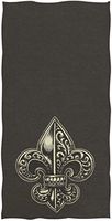 ThinkingPower Vintage Fleur de Lis Soft Absorbent Guest Hand Towels Multipurpose for Bathroom, Hotel, Gym and Spa, 13.7x27.5 Inches Black