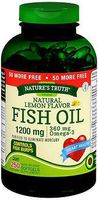 Nature's Truth Natural Lemon Flavor Fish Oil 1200 mg Quick Release Softgels - 250 Softgels, Pack of 5