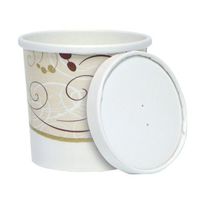 Solo KHB12A-J8000 12 oz Symphony Paper Food Container And Lid (Case of 250 Containers w/Lids)