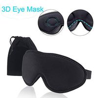 Jennify Sleep Mask,3D Contoured Cup Sleeping Mask & Soft Comfort Blindfold Sleeping Eye Mask with Adjustable STRP for Travel Yoga and Meditation (Black)