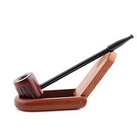 ZYG.GG Carved Pipe Solid Wood Straight Rod Handmade Red Sandalwood Popeye Easy to Clean Contains no Harmful Substances Durable