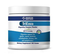 Houston Enzymes – TriEnza – 105 Gram Powder – Broad-Spectrum Enzymes for Digestive Intolerances – Supports Digestion of Gluten, Casein, Soy, Proteins, Carbohydrates, Sugars, Fats & Polyphenols