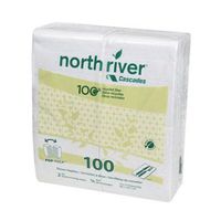 Cascades North River Fiber Dinner Napkin White, 17" Length x 15" Width | 100/Pack, 30 Pack/Case
