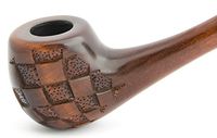 "Elegant - Chess" Pear Wood Hand Carved Tobacco Smoking Pipe Pouch