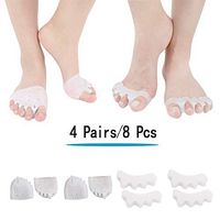 Toe Separators Straighteners & Spacers Corrects Toes And Toe Straightener Protector Gel Metatarsal Toe Ball of Foot Cushion Forefoot Support Pads for Men Women (Universal Size)8 pieces