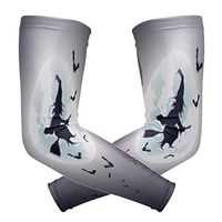 ZZKKO Witch Cooling Arm Sleeves Cover Uv Sun Protection for Men Women Running Golf Cycling Arm Warmer Sleeves 1 Pair