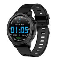 New Men's Muliti-Sport Blood Pressure Heart Rate Monitor IP68 Waterproof Smart Watch for Android iPhone (Black)