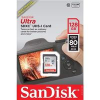 SanDisk Ultra 128GB Class 10 SDXC UHS-1 Memory Card up to 80MB/s - SDSDUNC-128G with USB 2.0 dual slot MicroSD & SD Memory Card Reader 