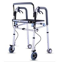 CHAIR Medical Rehab Chair, Wheelchair,Lightweight Folding Adjustable Walker, Elderly Walker with Wheels with Seat Plate Walker, Suitable for The Elderly Disabled