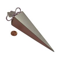 Silver Cone Favor Box | Quantity: 20 | Width: 1 1/2"