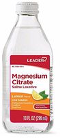 Leader Magnesium Citrate Sparkling Lemon Saline Laxative, 10 fl oz