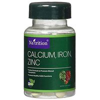 Na'trition Calcium 170mg, Iron 4.8mg, and Zinc 3.3mg, 120 Easy Swallow Tablets, 2.75 Month Supply