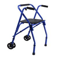 Bariatric Heavy-Duty Folding Rollator Walker with Seat and Wheels for Seniors, Adults, Rolling Walker for Seniors, Extra Wide Front Wheel Walker, Max. 220 lbs
