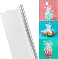 100ft Clear Cellophane Wrap Roll (16” Wide) 2.3 Mil Thick Crystal Clear for Gift Wrapping, Baskets, Arts & Crafts, Snacks and Treats