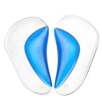 2 Pair Kids Soft Gel Arch Support Insoles Silicone Flat Feet Support Pads for Relieving Stress Pain Size S for 1-3 Year Old Kids