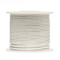 Remington Industries 18UL1007STRWHI UL1007 18 AWG Gauge Stranded Hook-Up Wire, 300V, 0.0403" Diameter, 100' Length, White