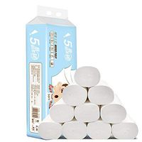 Flykee 12 Rolls of Toilet Paper Household 5 Layer Paper Towels Coreless Soft Skin-Friendly Tissue
