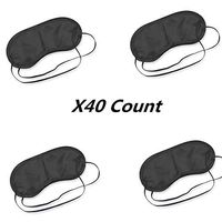 Pack of 40 Eye Mask Shade Cover Blindfold Night Sleeping, with Nose Pad, Blindfold Game Games Relax Cover Black