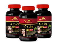 Mood Enhancement Vitamins - L-5-HTP 377 MG - GRIFFONIA SIMPLICIFOLIA Extract - 5-htp l-tryptophan - 3 Bottles (180 Capsules)