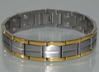 TITANIUM Power Energy Magnet Therapy BRACELET With Strong Magnets (LINK REMOVAL TOOL INCLUDED)- FREE “LED FLASHLIGHT WITH KEY CHAIN” WITH YOUR ORDER- 80BR