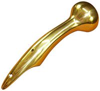 JWL HAWNKOA PRODUCTS Hames Cane Handles (8 inches, Brass) Three Hole Traditional Model
