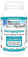 Serrapeptase Enzyme, High Potency 120000 Units (SPU), Enteric Coated. 200 Vegetarian Capsules. 200-day Supply