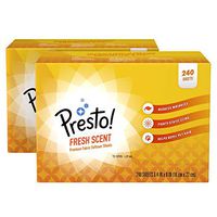 Amazon Brand - Presto! Fabric Softener Sheets, Fresh Scent, 240 Count (Pack of 2)